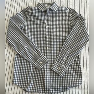 Men’s Small Old Navy Gray and White Checkered Shirt